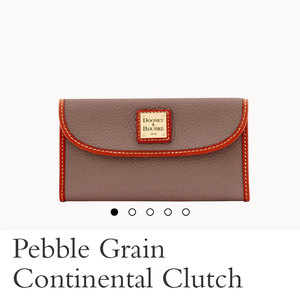 Dooney & Bourke Pebble Grain Continental Clutch, Elephant